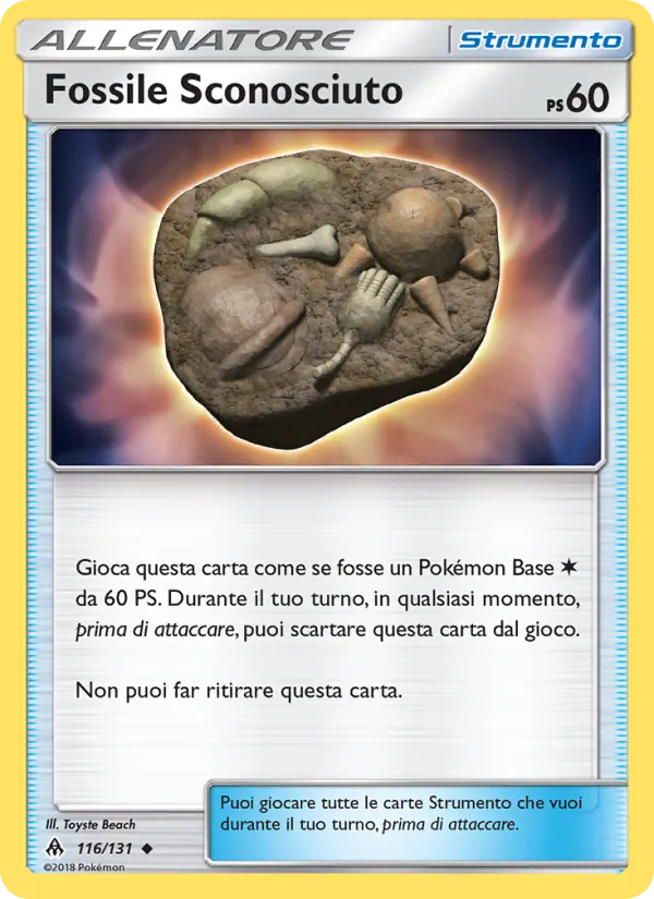 Carta Fossile Sconosciuto dell'espansione Apocalisse Di Luce, numero 116/131