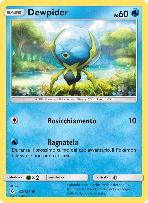 Carta Dewpider dell'espansione Apocalisse Di Luce, numero 32/131