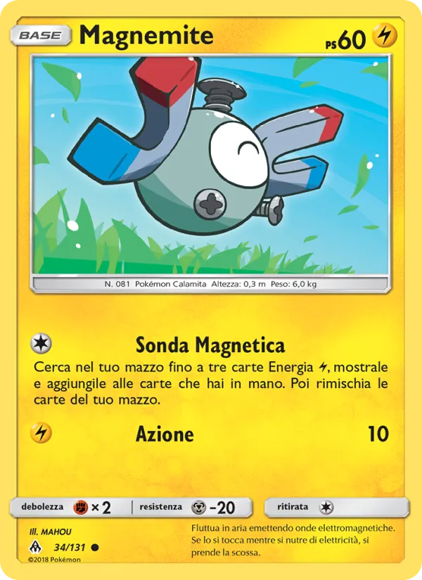 Carta Magnemite dell'espansione Apocalisse Di Luce, numero 34/131