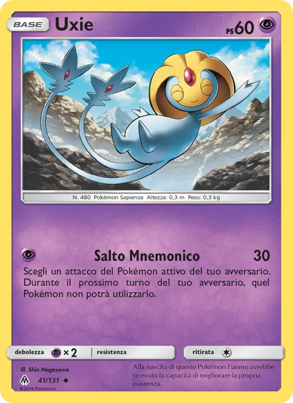 Carta Uxie dell'espansione Apocalisse Di Luce, numero 41/131