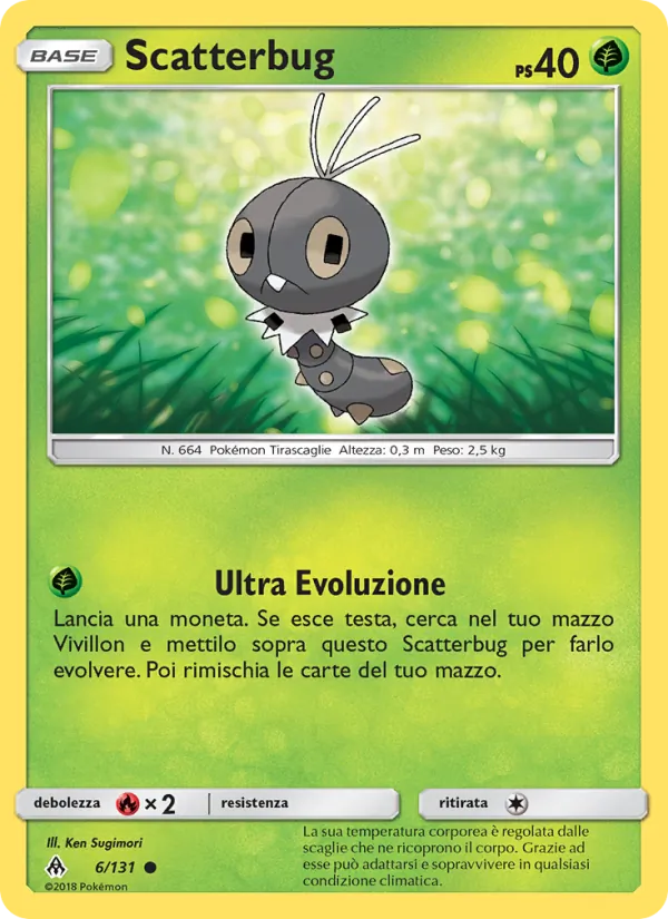 Carta Scatterbug dell'espansione Apocalisse Di Luce, numero 6/131