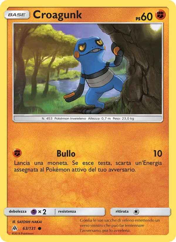 Carta Croagunk dell'espansione Apocalisse Di Luce, numero 63/131
