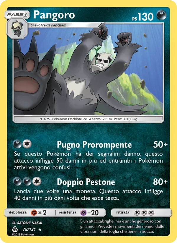 Carta Pangoro dell'espansione Apocalisse Di Luce, numero 78/131