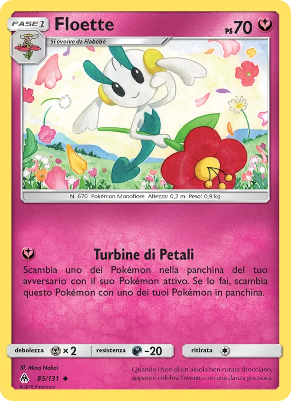 Carta Floette dell'espansione Apocalisse Di Luce, numero 85/131