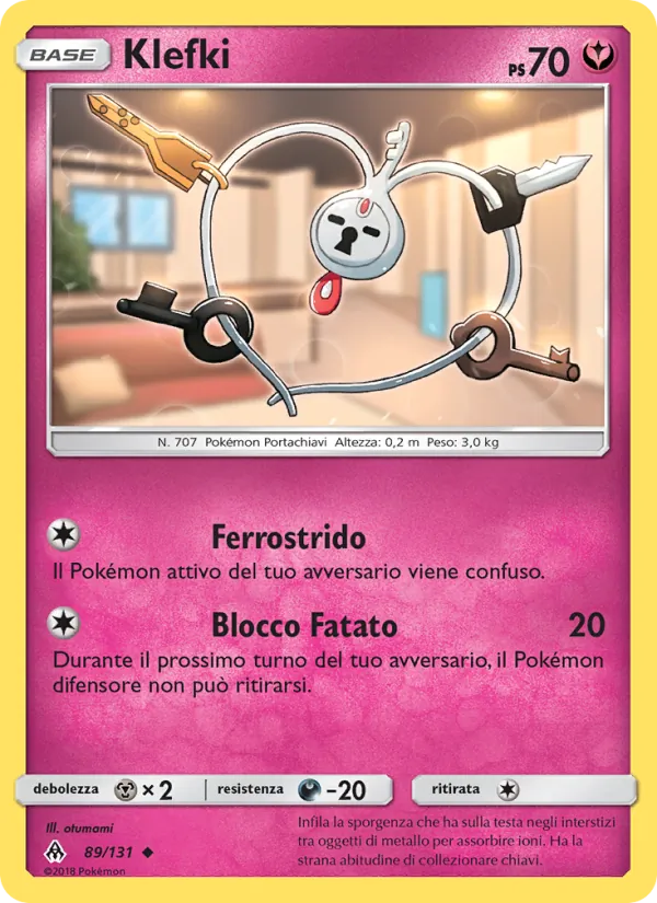 Carta Klefki dell'espansione Apocalisse Di Luce, numero 89/131