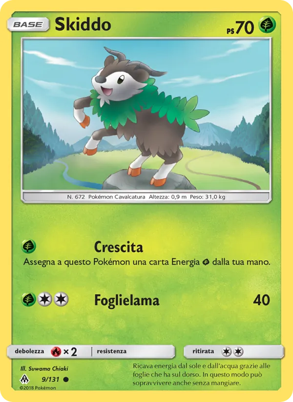 Carta Skiddo dell'espansione Apocalisse Di Luce, numero 9/131