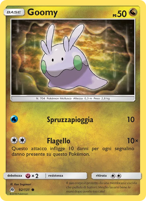 Carta Goomy dell'espansione Apocalisse Di Luce, numero 92/131