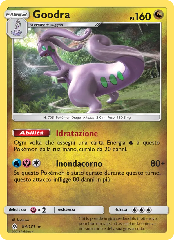 Carta Goodra dell'espansione Apocalisse Di Luce, numero 94/131