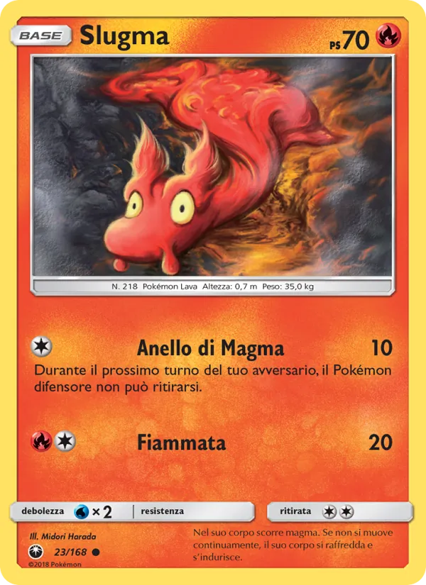 Carta Slugma dell'espansione Tempesta Astrale, numero 23/168