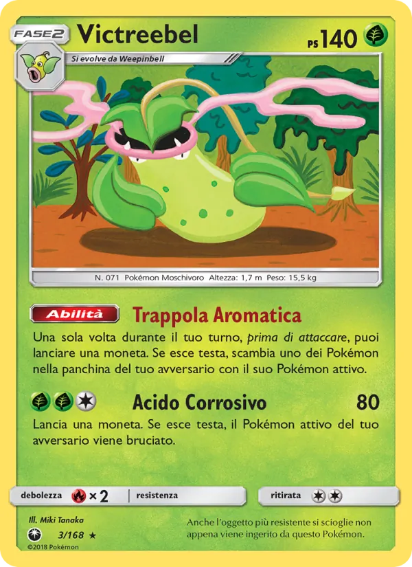 Carta Victreebel dell'espansione Tempesta Astrale, numero 3/168