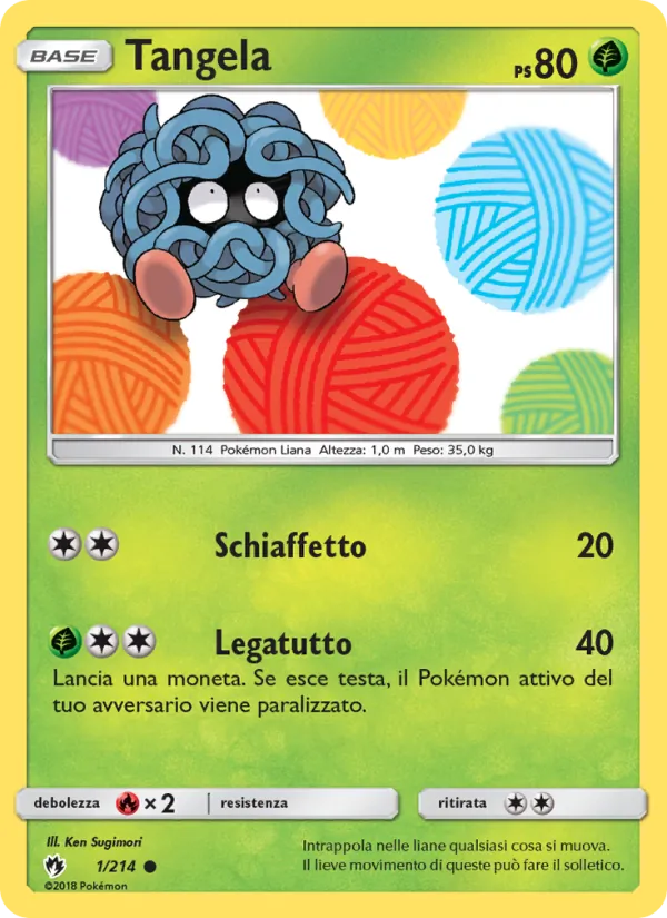 Carta Tangela dell'espansione Tuoni Perduti, numero 1/214