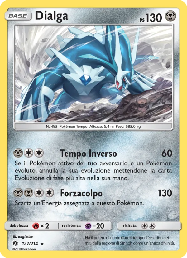 Carta Dialga dell'espansione Tuoni Perduti, numero 127/214