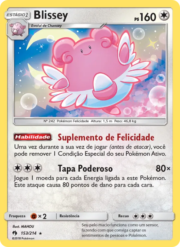 Carta Blissey dell'espansione Tuoni Perduti, numero 153/214