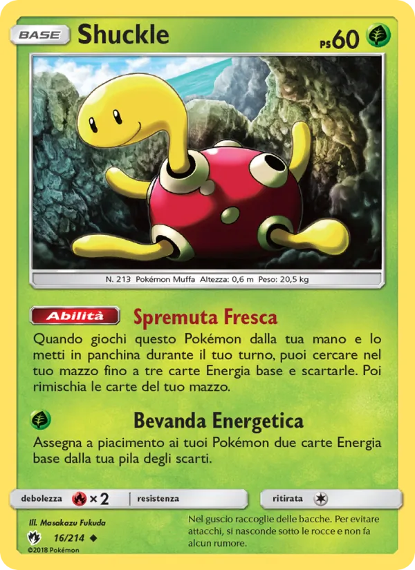 Carta Shuckle dell'espansione Tuoni Perduti, numero 16/214