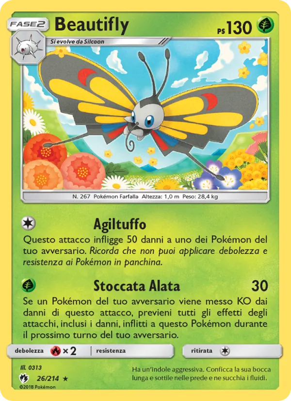 Carta Beautifly dell'espansione Tuoni Perduti, numero 26/214