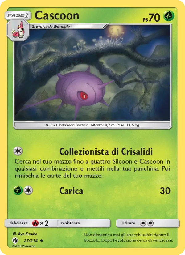 Carta Cascoon dell'espansione Tuoni Perduti, numero 27/214