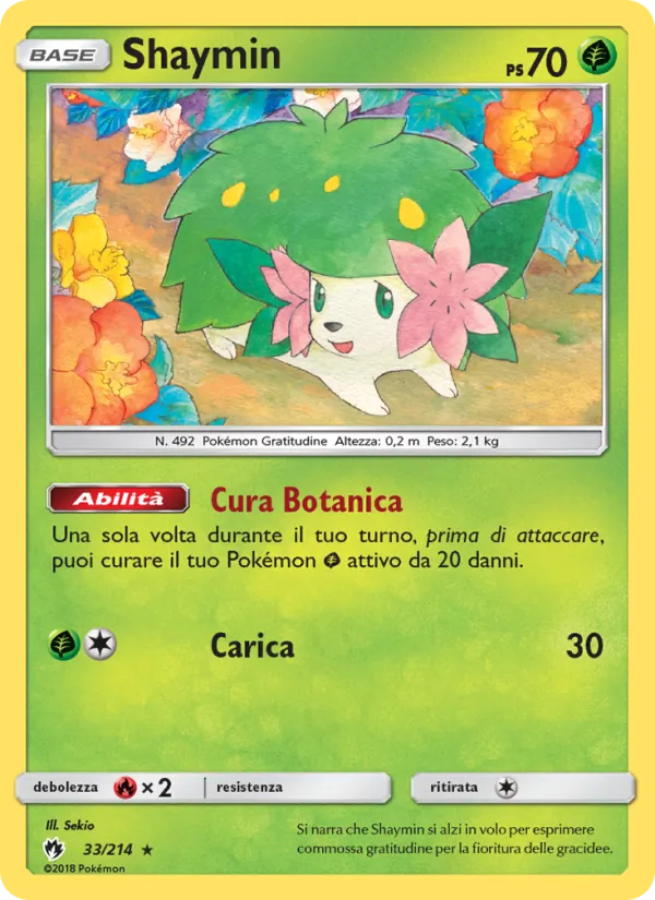 Carta Shaymin dell'espansione Tuoni Perduti, numero 33/214