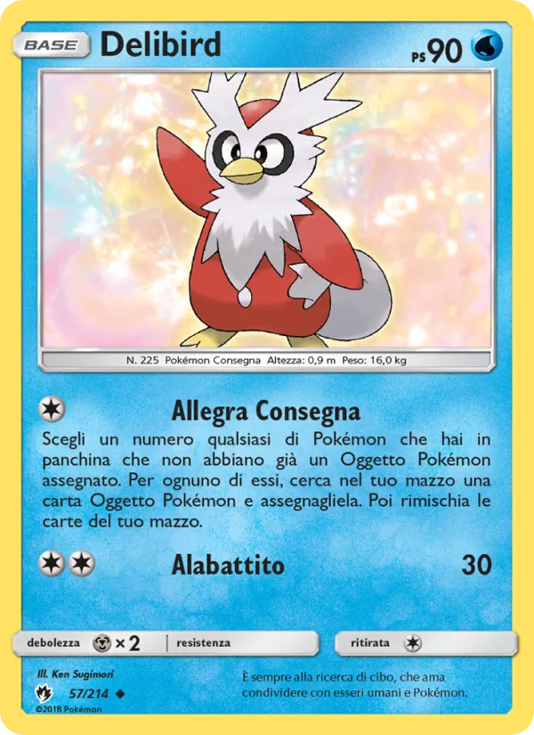 Carta Delibird dell'espansione Tuoni Perduti, numero 57/214