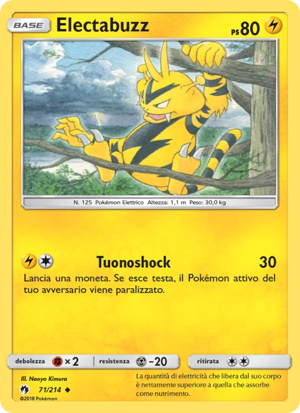 Carta Electabuzz dell'espansione Tuoni Perduti, numero 71/214