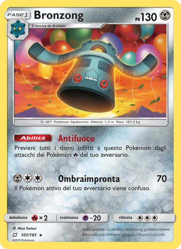 Carta Bronzong dell'espansione Gioco di Squadra, numero 101/181