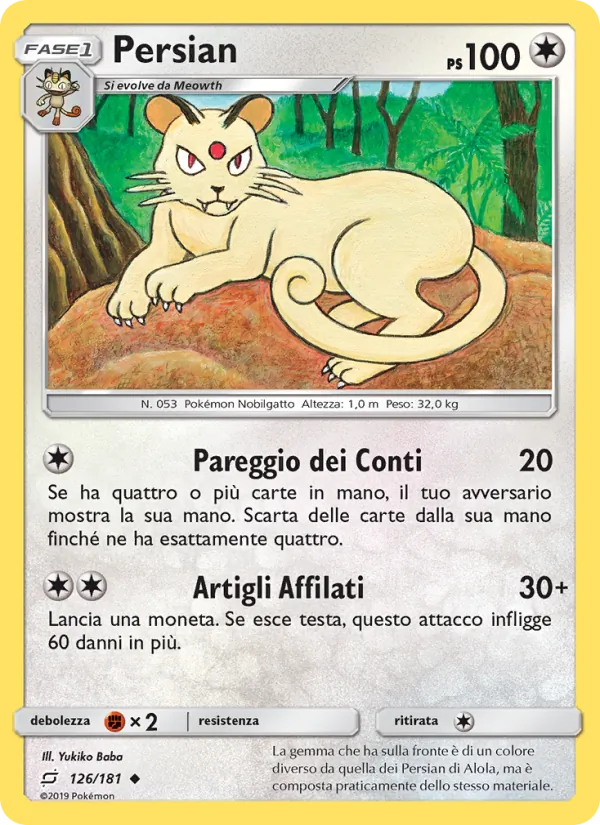 Carta Persian dell'espansione Gioco di Squadra, numero 126/181