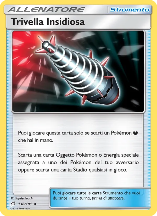 Carta Trivella Insidiosa dell'espansione Gioco di Squadra, numero 138/181
