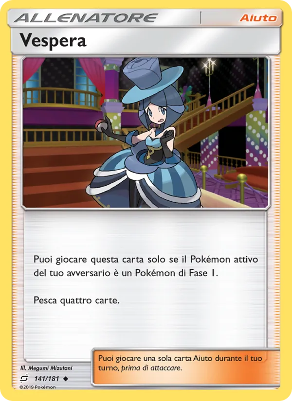 Carta Vespera dell'espansione Gioco di Squadra, numero 141/181