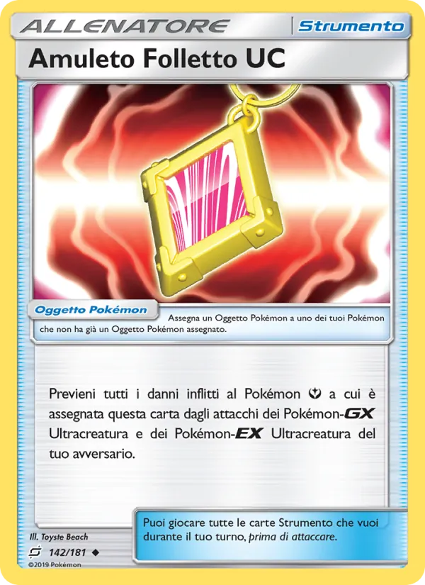 Carta Amuleto Folletto UC dell'espansione Gioco di Squadra, numero 142/181
