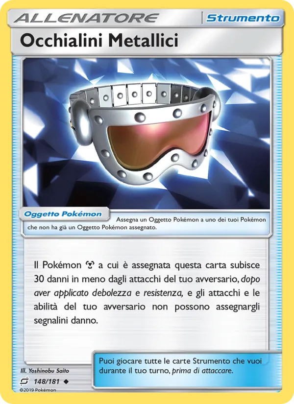 Carta Occhialini Metallici dell'espansione Gioco di Squadra, numero 148/181