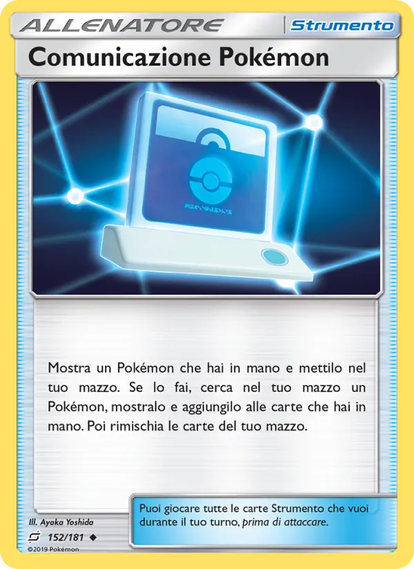 Carta Comunicazione Pokémon dell'espansione Gioco di Squadra, numero 152/181