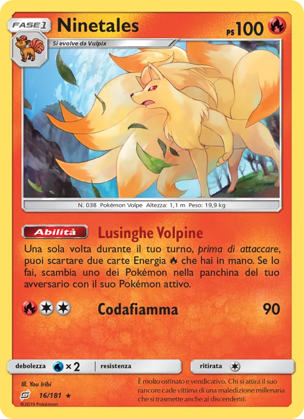 Carta Ninetales dell'espansione Gioco di Squadra, numero 16/181