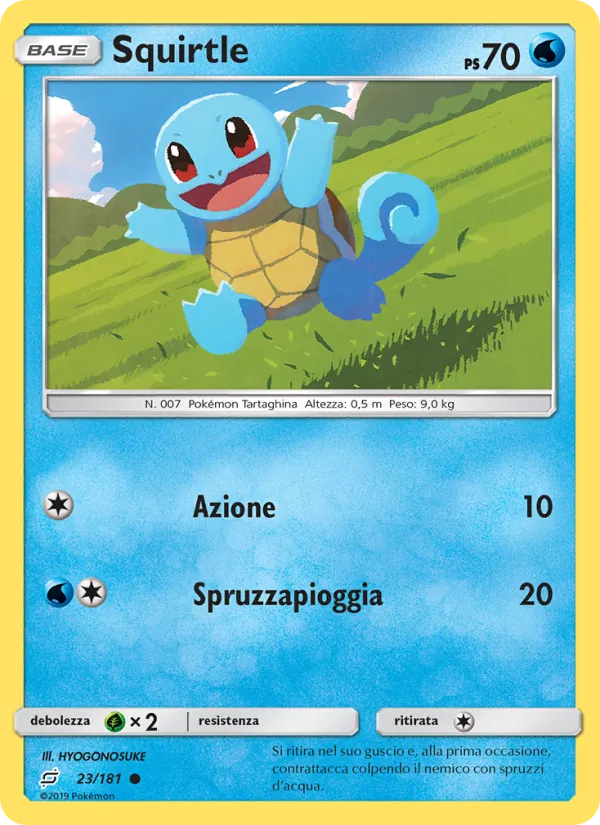 Carta Squirtle dell'espansione Gioco di Squadra, numero 23/181