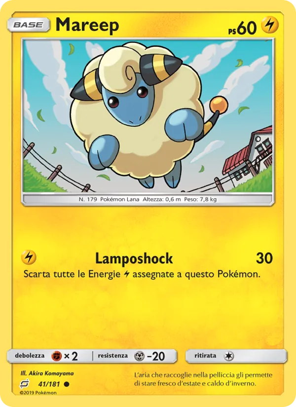 Carta Mareep dell'espansione Gioco di Squadra, numero 41/181