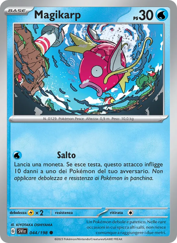 Carta Magikarp dell'espansione Scarlatto e Violetto, numero 044/198