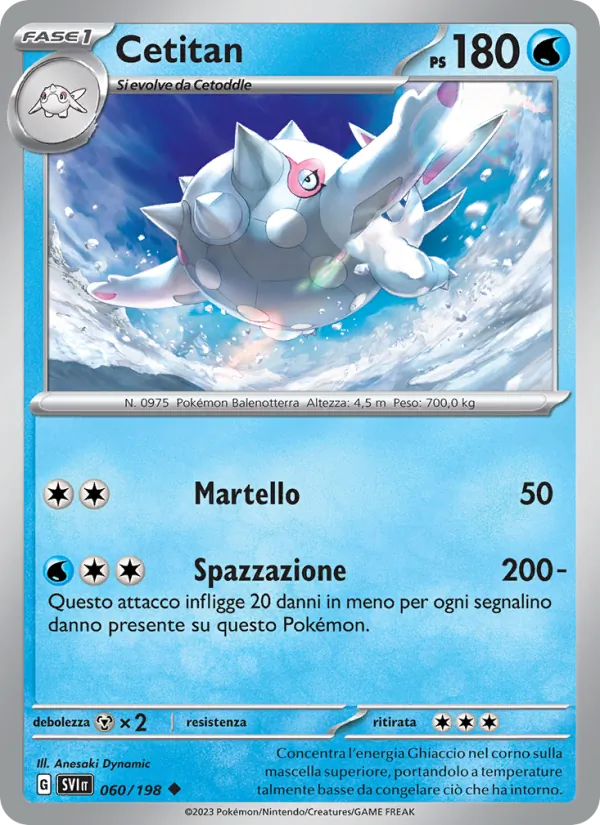 Carta Cetitan dell'espansione Scarlatto e Violetto, numero 060/198
