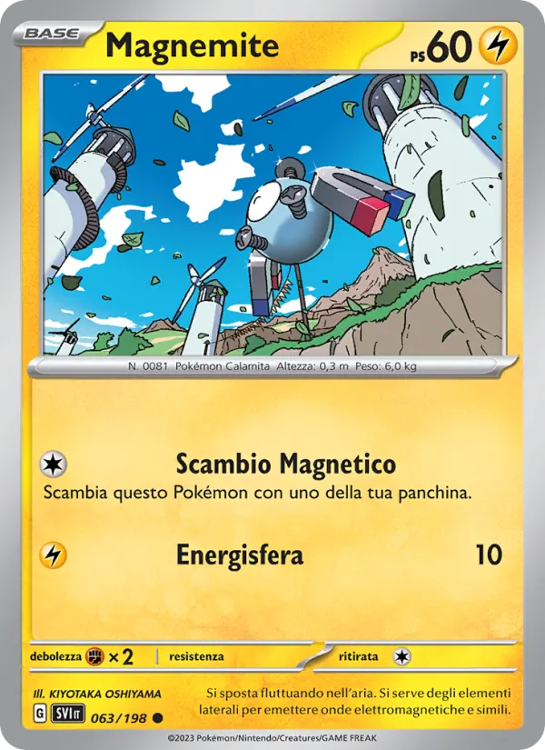 Carta Magnemite dell'espansione Scarlatto e Violetto, numero 063/198