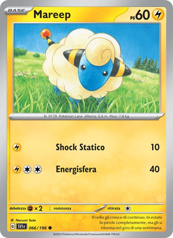 Carta Mareep dell'espansione Scarlatto e Violetto, numero 066/198