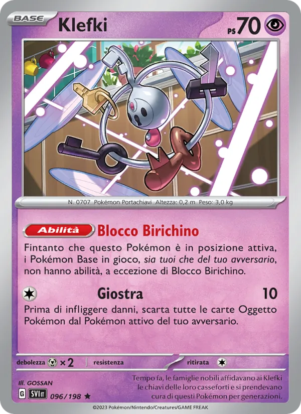 Carta Klefki dell'espansione Scarlatto e Violetto, numero 096/198