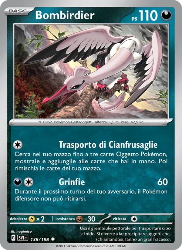 Carta Bombirdier dell'espansione Scarlatto e Violetto, numero 138/198