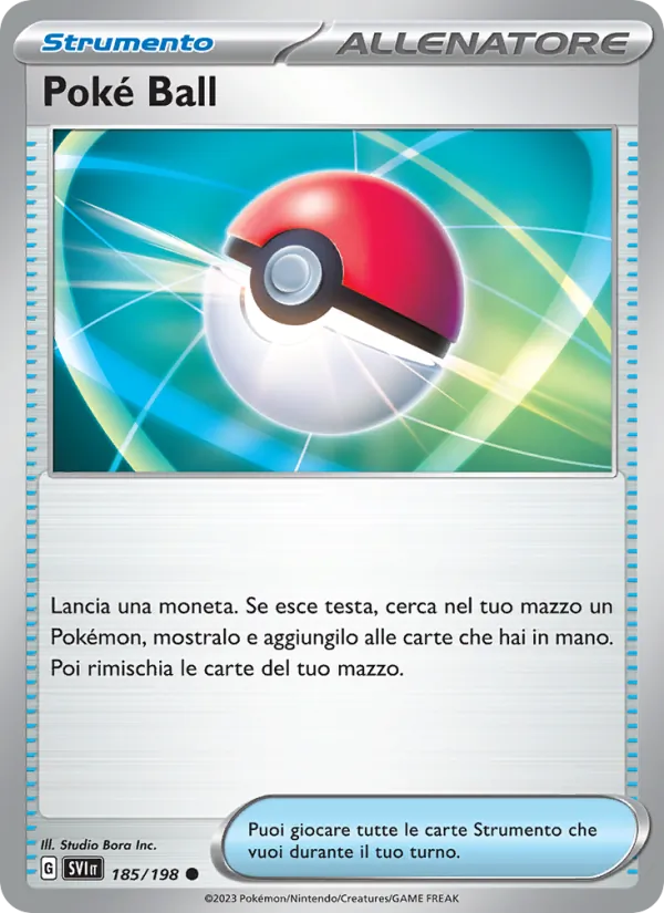 Carta Poké Ball dell'espansione Scarlatto e Violetto, numero 185/198