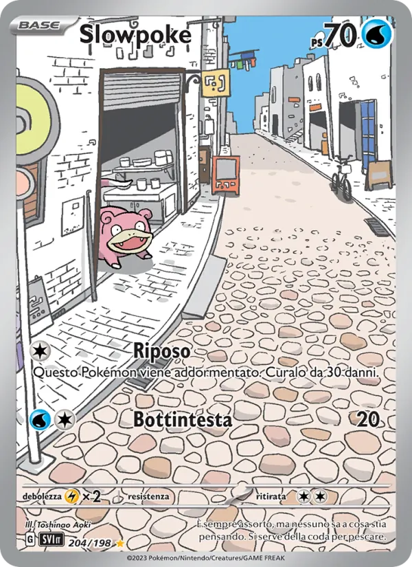 Carta Slowpoke dell'espansione Scarlatto e Violetto, numero 204/198