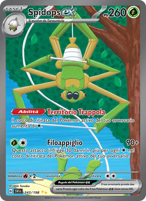 Carta Spidops-ex dell'espansione Scarlatto e Violetto, numero 243/198