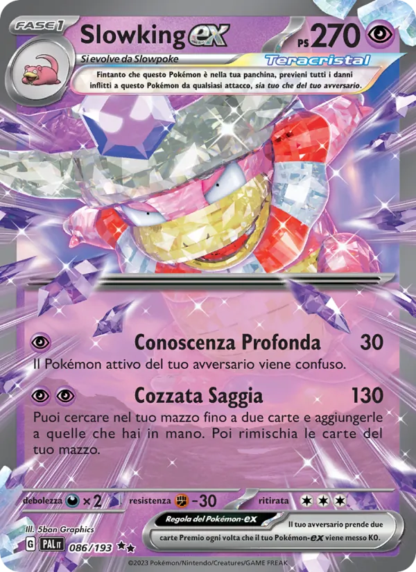 Carta Slowking-ex dell'espansione Evoluzioni a Paldea, numero 086/193