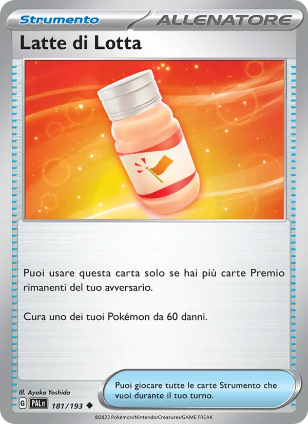 Carta Latte di Lotta dell'espansione Evoluzioni a Paldea, numero 181/193