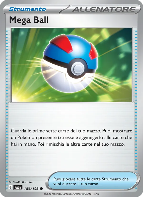 Carta Mega Ball dell'espansione Evoluzioni a Paldea, numero 183/193