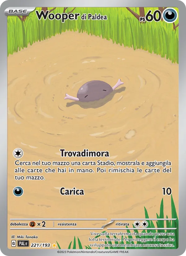 Carta Wooper di Paldea dell'espansione Evoluzioni a Paldea, numero 221/193