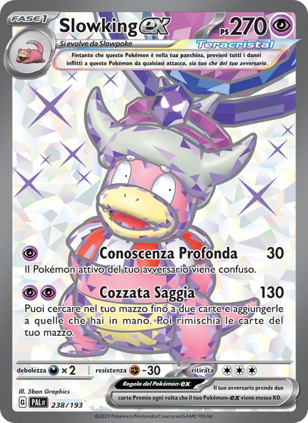 Carta Slowking-ex dell'espansione Evoluzioni a Paldea, numero 238/193