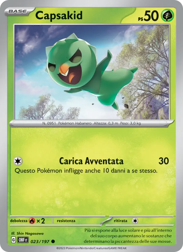 Carta Capsakid dell'espansione Ossidiana Infuocata, numero 023/197