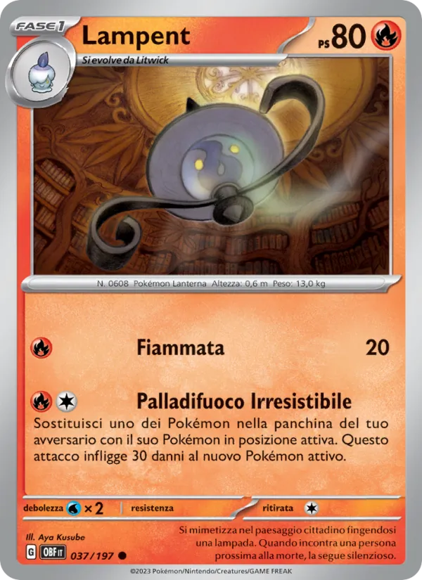 Carta Lampent dell'espansione Ossidiana Infuocata, numero 037/197