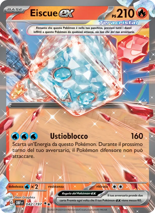 Carta Eiscue-ex dell'espansione Ossidiana Infuocata, numero 042/197